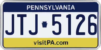 PA license plate JTJ5126