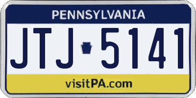 PA license plate JTJ5141
