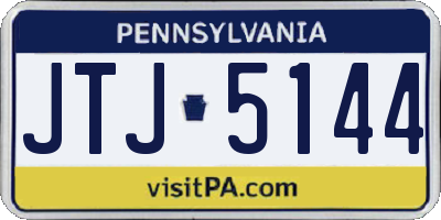 PA license plate JTJ5144