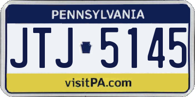 PA license plate JTJ5145