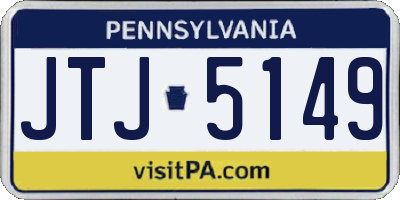 PA license plate JTJ5149