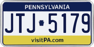 PA license plate JTJ5179