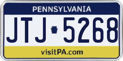 PA license plate JTJ5268