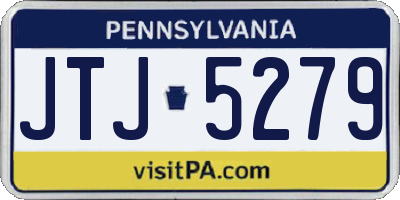 PA license plate JTJ5279