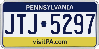 PA license plate JTJ5297