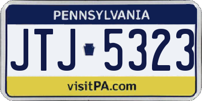 PA license plate JTJ5323