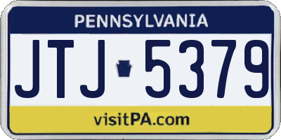 PA license plate JTJ5379