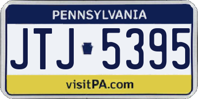 PA license plate JTJ5395