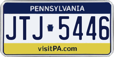 PA license plate JTJ5446