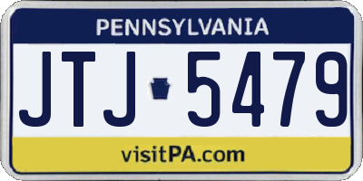 PA license plate JTJ5479