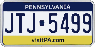 PA license plate JTJ5499