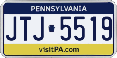 PA license plate JTJ5519