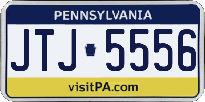 PA license plate JTJ5556