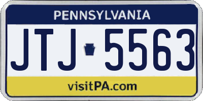 PA license plate JTJ5563
