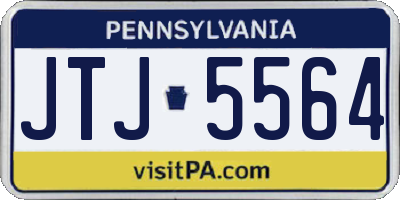 PA license plate JTJ5564