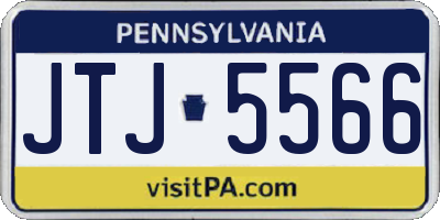 PA license plate JTJ5566