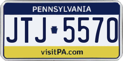 PA license plate JTJ5570