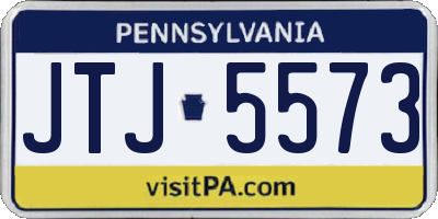 PA license plate JTJ5573