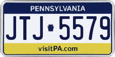 PA license plate JTJ5579