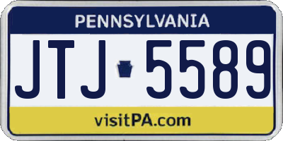 PA license plate JTJ5589