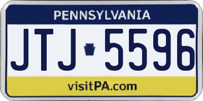 PA license plate JTJ5596