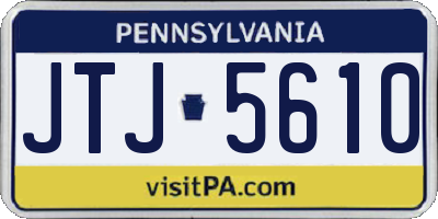 PA license plate JTJ5610