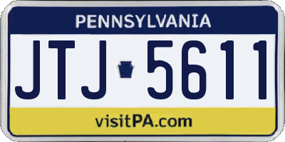 PA license plate JTJ5611