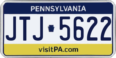 PA license plate JTJ5622
