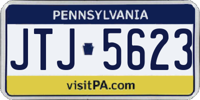 PA license plate JTJ5623