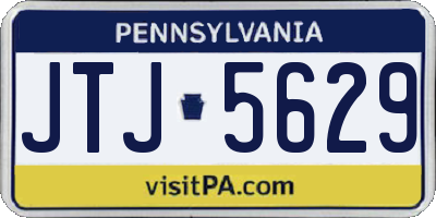 PA license plate JTJ5629