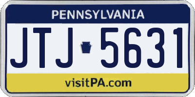 PA license plate JTJ5631