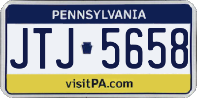 PA license plate JTJ5658