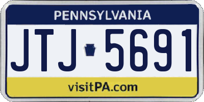 PA license plate JTJ5691
