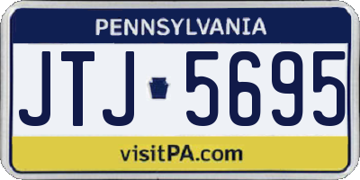 PA license plate JTJ5695