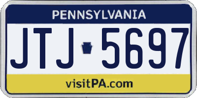 PA license plate JTJ5697