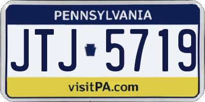 PA license plate JTJ5719