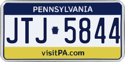 PA license plate JTJ5844
