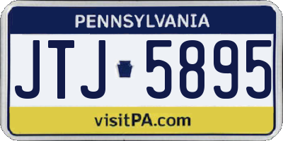 PA license plate JTJ5895