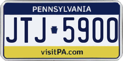 PA license plate JTJ5900