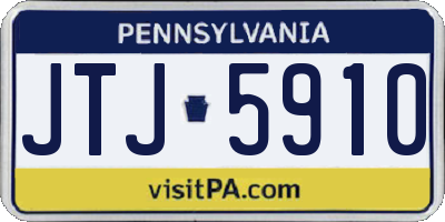 PA license plate JTJ5910