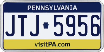PA license plate JTJ5956
