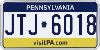 PA license plate JTJ6018