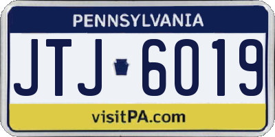 PA license plate JTJ6019