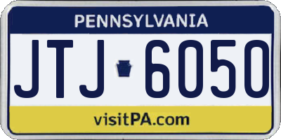 PA license plate JTJ6050