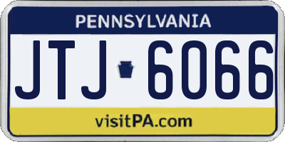 PA license plate JTJ6066