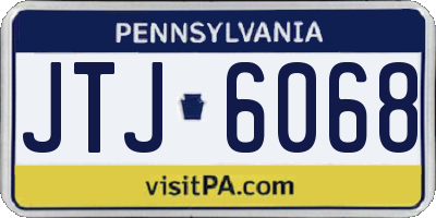 PA license plate JTJ6068