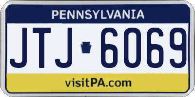 PA license plate JTJ6069