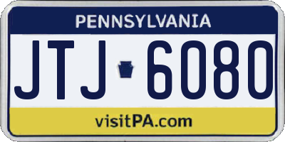 PA license plate JTJ6080