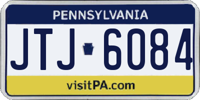 PA license plate JTJ6084