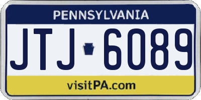 PA license plate JTJ6089